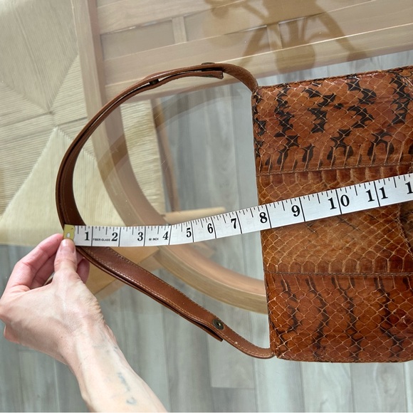 Vintage Snake Skin Leather Handbag - Picture 10 of 12